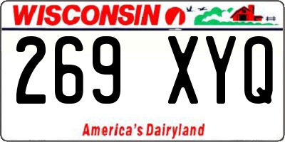 WI license plate 269XYQ