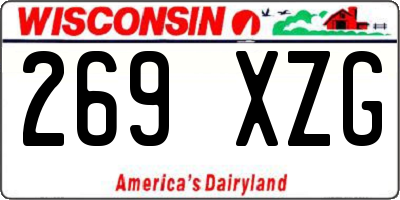 WI license plate 269XZG