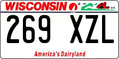 WI license plate 269XZL