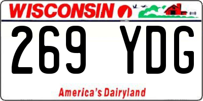 WI license plate 269YDG