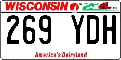 WI license plate 269YDH