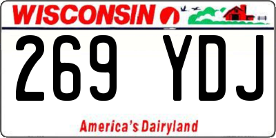 WI license plate 269YDJ