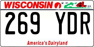 WI license plate 269YDR