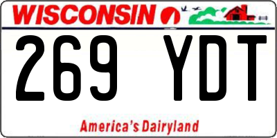 WI license plate 269YDT