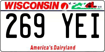 WI license plate 269YEI