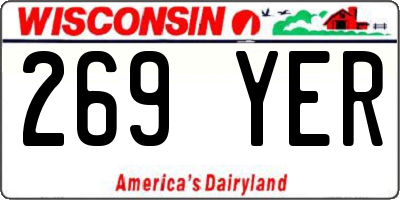 WI license plate 269YER