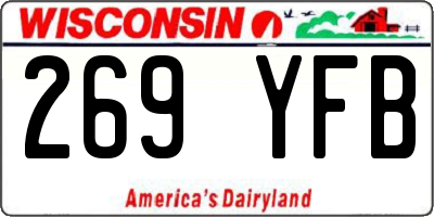WI license plate 269YFB