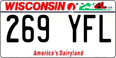 WI license plate 269YFL
