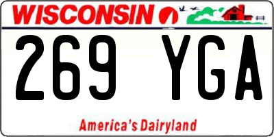 WI license plate 269YGA