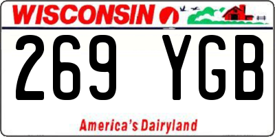 WI license plate 269YGB