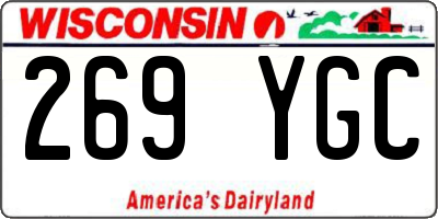 WI license plate 269YGC
