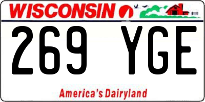 WI license plate 269YGE