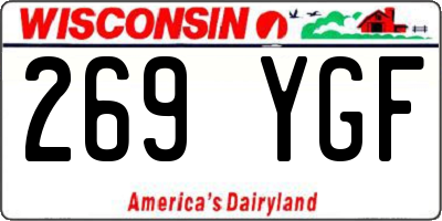 WI license plate 269YGF