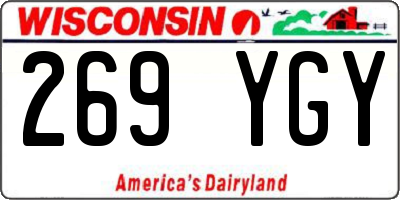 WI license plate 269YGY