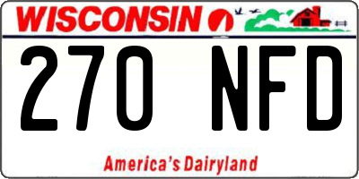 WI license plate 270NFD