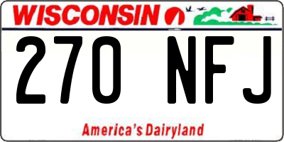 WI license plate 270NFJ