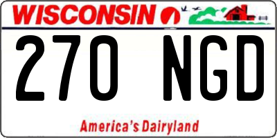 WI license plate 270NGD