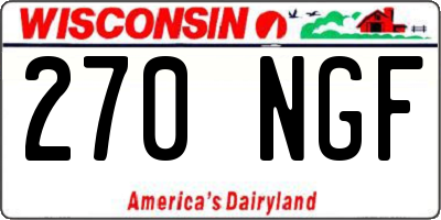 WI license plate 270NGF