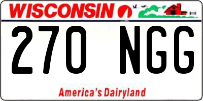 WI license plate 270NGG