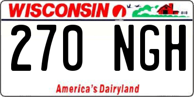 WI license plate 270NGH