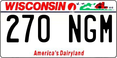 WI license plate 270NGM