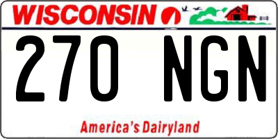 WI license plate 270NGN
