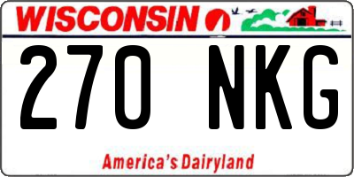 WI license plate 270NKG