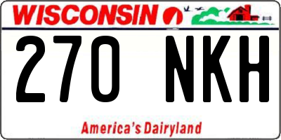 WI license plate 270NKH