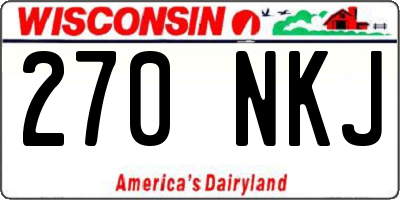 WI license plate 270NKJ