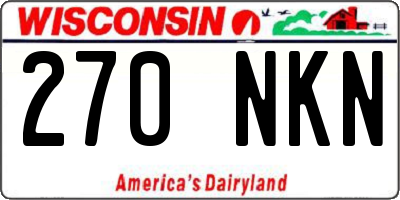 WI license plate 270NKN