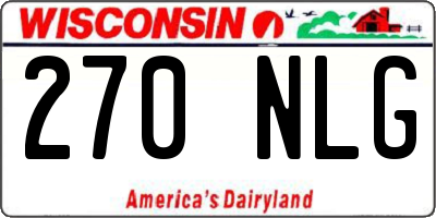 WI license plate 270NLG