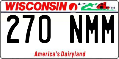 WI license plate 270NMM
