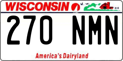 WI license plate 270NMN