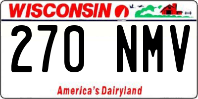 WI license plate 270NMV