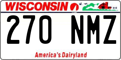 WI license plate 270NMZ