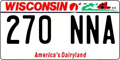 WI license plate 270NNA