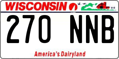 WI license plate 270NNB
