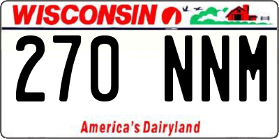 WI license plate 270NNM