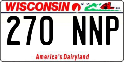 WI license plate 270NNP