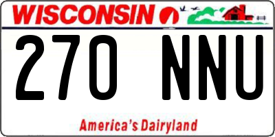 WI license plate 270NNU