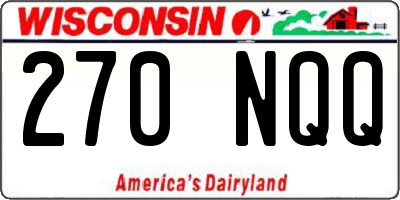 WI license plate 270NQQ