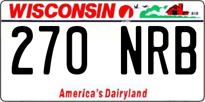 WI license plate 270NRB