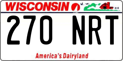 WI license plate 270NRT