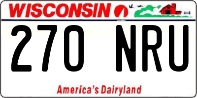 WI license plate 270NRU