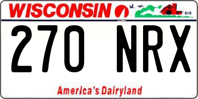 WI license plate 270NRX