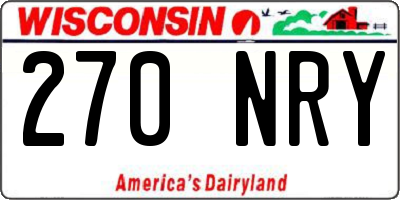 WI license plate 270NRY