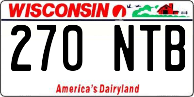 WI license plate 270NTB