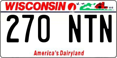 WI license plate 270NTN