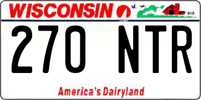 WI license plate 270NTR