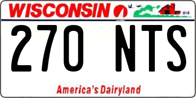 WI license plate 270NTS